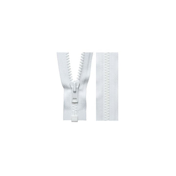 #10 36" WHITE SINGLE PUL SEPARATING METAL SLIDER
